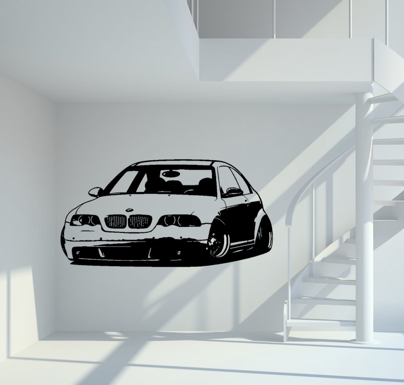 BMW M3 E46 Wandtattoo